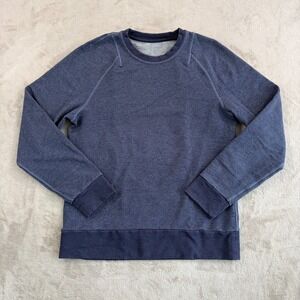 Lululemon Performance Crew Sweatshirt in Heather Blue Men Medium Athleisure Gym